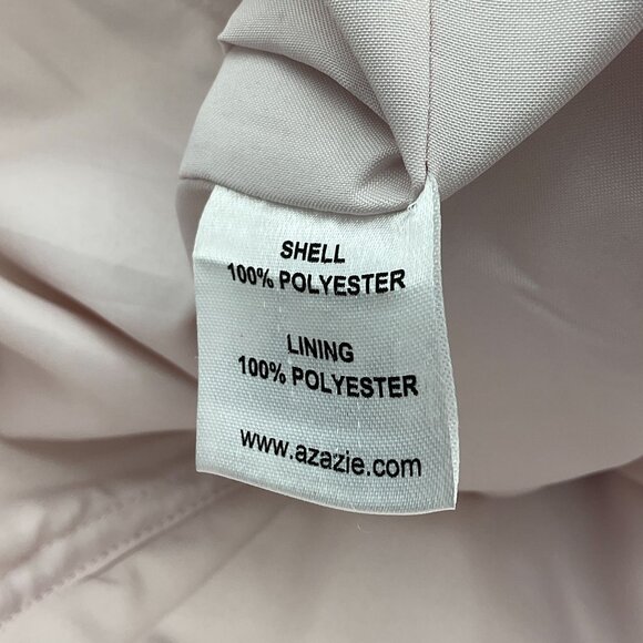 Azazie Blushing Pink A-Line Pleated Bodice Chiffon Strappy Gown 0 - Picture 12 of 14